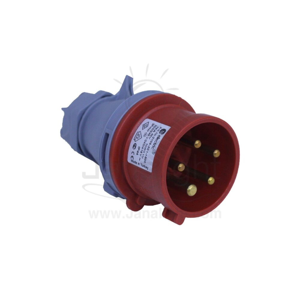 بريزة صاروخ 16 امبير 5 بول خارج تركي Turkish Outside Installation 5P 16A Industrial Connector Plug